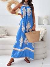 Load image into Gallery viewer, Printed Spaghetti Strap Sleeveless Maxi Dress
